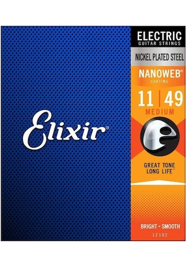Elixir 011-049 Nanoweb Elektro Gitar Teli 12102
