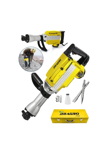 Dragro DRG-16KG Profesyonel 16 KG 70 Joule 65 MM Büyük Tip Kırıcı Delici Sivri Ve Yassı Keski + Çanta