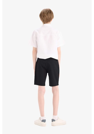 DeFacto Erkek Çocuk Cepli Basic Düz Gabardin Şort C2955A825SMBK27