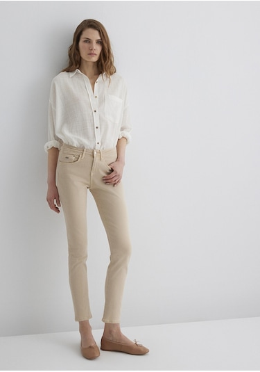 Mavi - Ada Mavi Premium Krem Gabardin Pantolon 1020586447 Bej