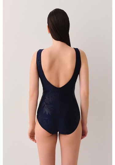 Suwen Daphne Korseli Toparlayıcı Kuşgözlü Mayo Sb2583513811381 Lacivert