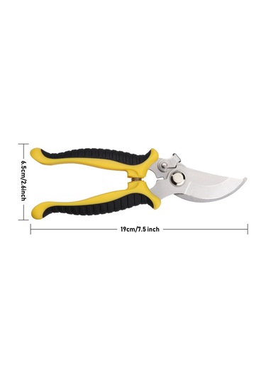 Qingmipy Bahçe Budama Makası Sk-5 Çelik Bıçaklı Ergonomik Silikon Kollü Ayarlanabilir Genişlikli Zirve Kesim Gücü 7.5 İnç Kırmızı-gri