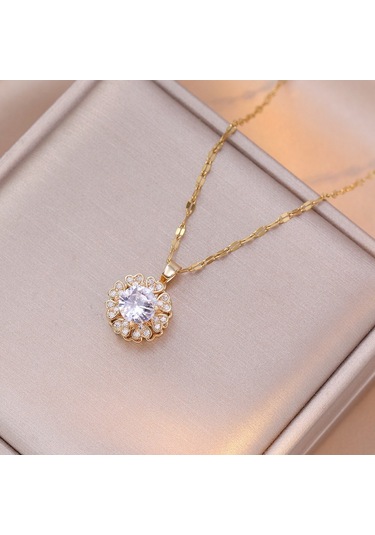 Bayan Kolye: Moda Estetiği Titanyum Çelik Kolye No.145 Çok REnkli