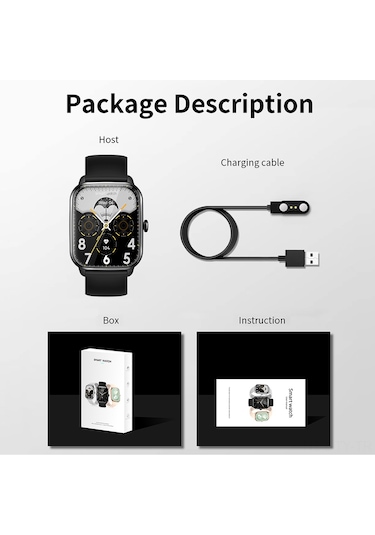 Teltree 1.9" Renkli Dokunmatik Ekranlı Akıllı Saat (İthalatçı Garantili) + Silikon Kordon