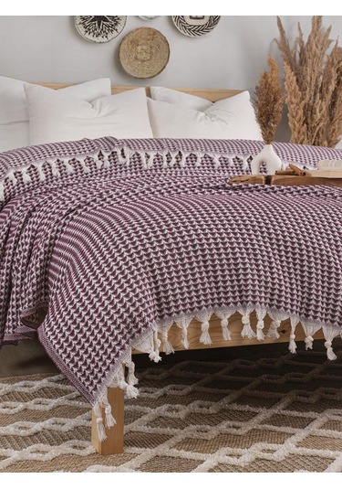 Battaniye Pamuk Piramid 180x200 Cm Lavanta