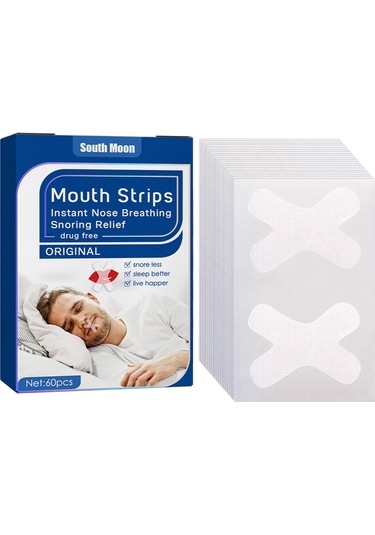 Hangfox South Moon Uyku Ruhu Sağlamak İçin Burun Açıcı Horlama Durdurucu Bandı 60 Adet