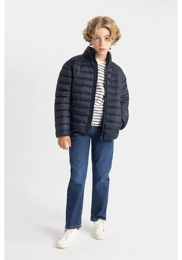 DeFacto Erkek Çocuk Su İtici Yarım Balıkçı Yaka Mont C5465A824AUNV165