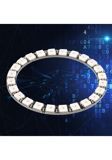 Xiyyadms 24 Adet Adreslenebilir Rgb Led İçiği - 5v Dc 24-bit Kontrol, Zincirlenebilir Tasarım, 8.5cm Dış Çap Diğer