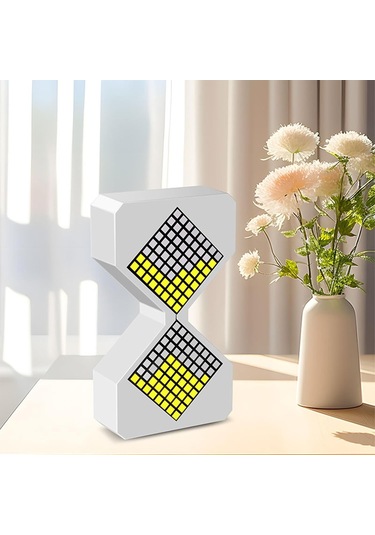 Hymark Modern Dijital Kum Saati Zamanlayıcı 1-30 Dk Şarjlı Pil Dekoratif Led Elektronik Saat