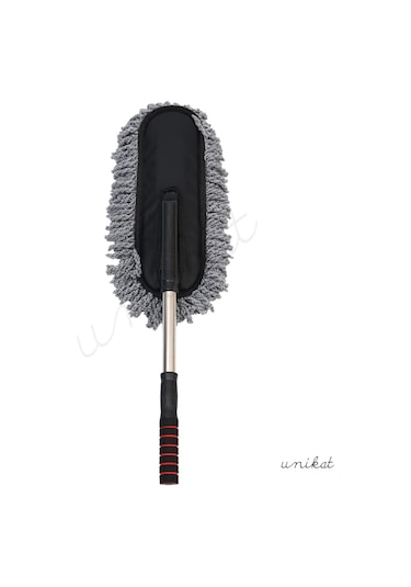 Mikrofiber Örgü Başlıklı Araç Yıkama Ve Toz Alma Mopu Gri Renk 1 Adet