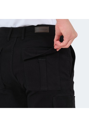 Slazenger EARNINGS Erkek Cepli Kargo Siyah Şort