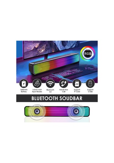 Arion E-3562 RGB Işık Efektli Bluetooth Stereo Soundbar