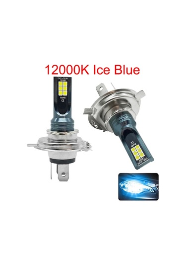 2 Adet H4 H7 Led Far H11 H8 H9 H10 H1 H3 Araba Sis Ampuller 9005 9006 Oto 12000k Blue Color H1 1 Piece Set