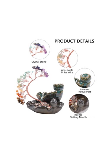 Dofolink Seramik Akıntı Kendi, Manzaralı Suş Efekti Koku Dağıtıcı, Stres Azaltıcı, Ev Ofis Yoga Odası İçin Aromatik Küllü Tütsü Tutucu