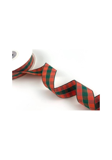 Yılbaşı Kurdelası Ekose 25 Mm 2.5cm 5 Metre