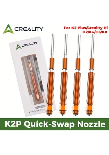 Dashanshop Creality K2 Plus Hızlı Değişim Nozul 0.4mm Titanyum Yüksek Akış