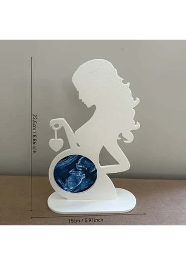 Willowhaven Beyaz Renkli İlk Ultrason Fotoğraf Çerçevesi Kalp Şekilli Hafif Ve Dayanıklı Anı Ürünü