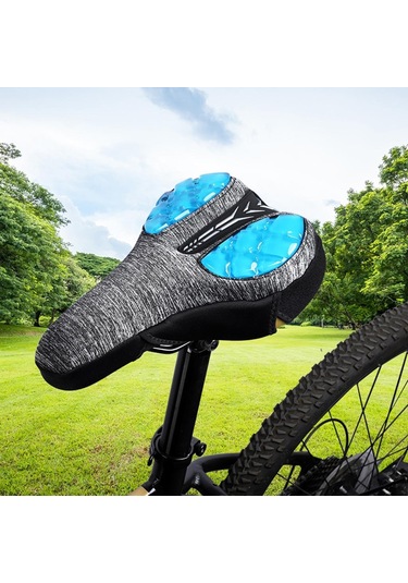 Suntek Sıvı Yumuşak Silikon Bisiklet Koltuk Örtüsü Bisiklet Gri - Mavi
