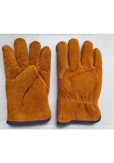 Yuntech01 Islaklık Önleyici 10 Mm Kalın Doğal Deri Savaşçı Eldiveni - Isıya Dayanıklı, Sıkma Ve Aşınmaya Dayanıklı, Çalışma/ev Kullanıma Uygun