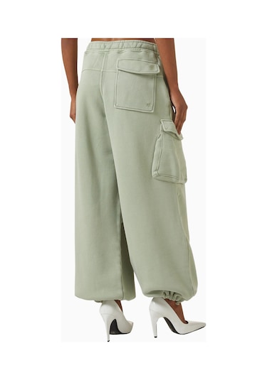 Represent Initial Cargo Sweatpants, Pamuklu Fleece Ve Çok Cepli Lüks Rahatlık Yeşil