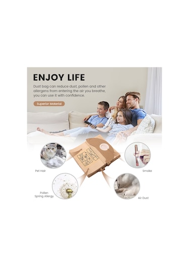 Leasetake 10 Adet Vakum Filtresi Toz Torbası Toplama Çöp Torbası 6.904-322.0 Karcher A2004 Wd2 Elektrikli Süpürge Parçaları İçin Vakum Torbaları