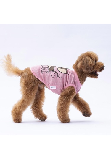 Pembe Jerry Tişört - Kedi Köpek Kıyafeti-organik Pamuklu Penye Tişört