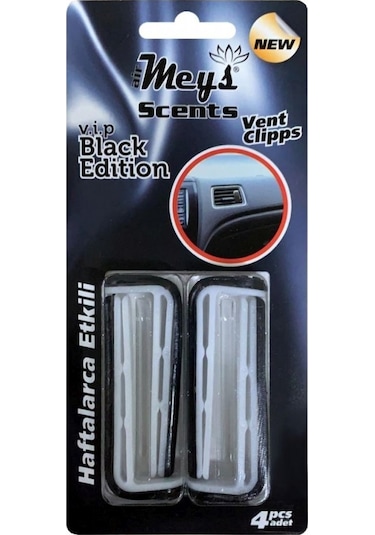 Meys Vent Clipps Havalandırma Koku Black Edition Siyah