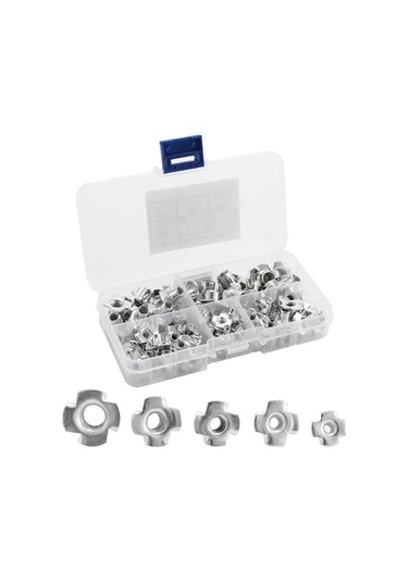 Çok İşlevli 90 Adet Tutsak T Somun Soket Vidaları Kitleri Çeşitleri Şeffaf Kutu Paslanmaz Metal Tamir Aleti Diğer