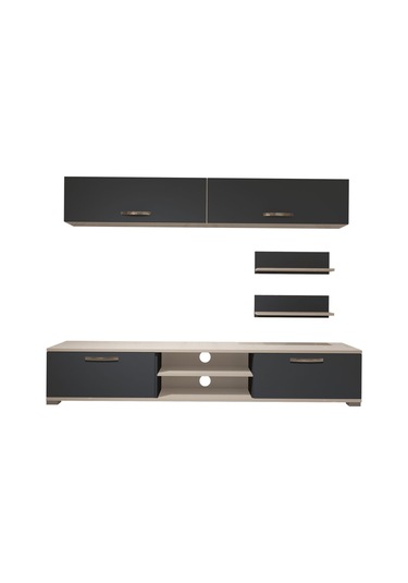 Decoraktiv Eko 5 Mdf Dvd Tv Ünitesi Tv Sehpası Beyaz - Antrasit