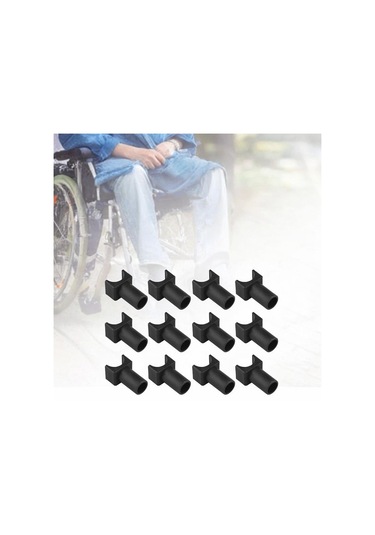 Suntek 12 Adet Tekerlekli Sandalye Kaydırıcı Destek Uzun-siyah