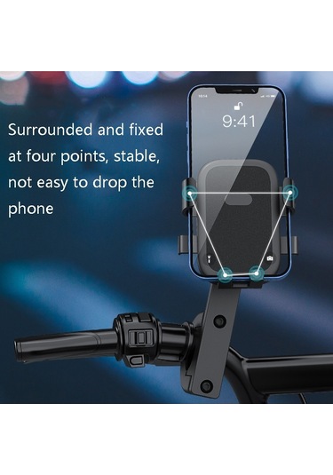 Sones Q1 Motosiklet Cep Telefonu Tutucu Metal Dikiz Aynası Bisiklet Braketi Gidon