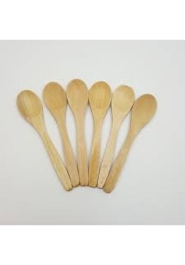 Bambu Kahve&Mama Kaşığı 17 CM 6 Adet 1 Paket 6'lı