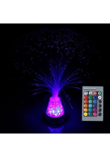 Dancemonkey Çok Renkli Led Fiber Optik Lamba Gece Aynası Çalışan Xmas Uzaktan Kumanda 2 2