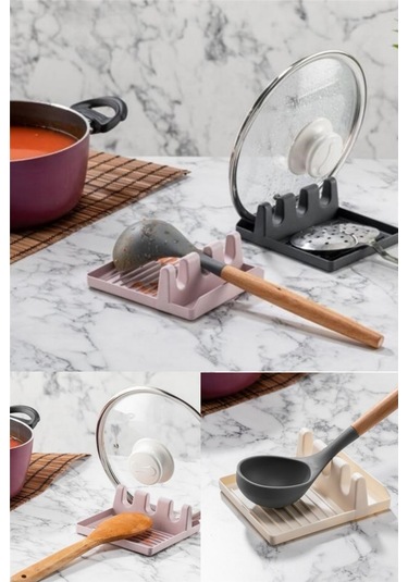 Kaşıklık Kepçelik Kapak Tutucu Düzenleyici Mutfak Tezgah Üstü Organizer Diğer