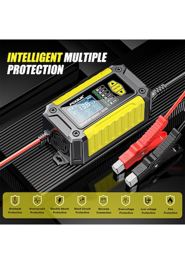 Symbee Foxsur 12v 6a Akü Şarj Cihazı Ve Test Aleti - Motor Ve Araçlar İçin Çok Amaçlı