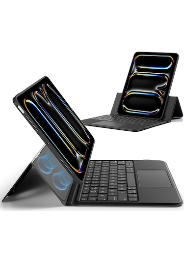 Apple Uyumlu iPad Pro 11" 2024 Ascend Serisi Klavyeli Kılıf Klavyeli Kılıf
