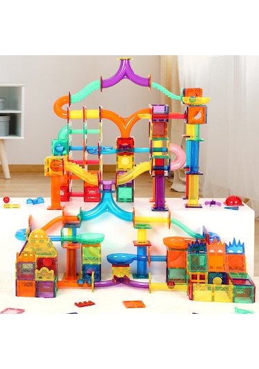 Marble Run 200 Parçalı Premium Manyetik Oyuncak/bloklar Seti 7 A