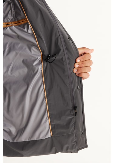 AC&Co / Altınyıldız Classics Erkek Antrasıt Standart Fit Normal Kesim Çıkma Kapüşonlu Kaban Antrasit