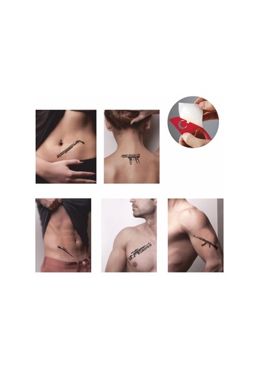 Silah Modelleri Dövme Şablonu Kına Deseni