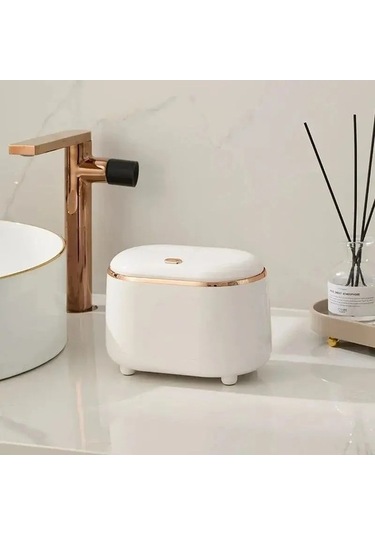 Maoyaya Beishan Mini Kapaklı Çöp Tenekesi, Lüks Plastik Çok Renkli Tasarım Çok Renkli