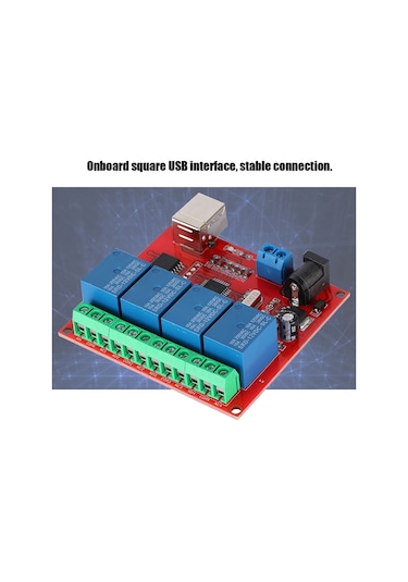 Vkemall 12v 4 Yollu Usb Kontrollü Röle Modülü - Stabil Bağlantı, İki Yollu Giriş, Askeri Seviye Pcb