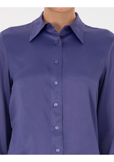 Pierre Cardin Kadın Mor Gömlek Desenli 50318229-vr038 Mor