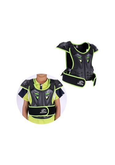 Homyl Çocuk Vücut Zırhlı Motokros Off Road Yelek Yeşil-xl Yeşil Xl Yeşil