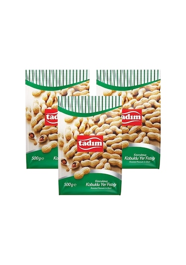 Tadım Kabuklu Yer Fıstığı 500 Gr X 3 Adet 500 G