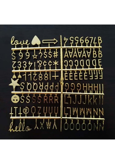 Gold Harf Seti, 121 Harf Karakterli Yazı Panosu İçin
