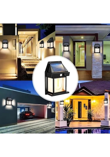 Forlife 12watt Güneş Enerjili Solar Dekoratif Duvar Apliği 2 Adet