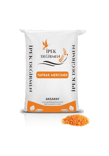 İpek Değirmen Glutensiz Doğal Yerli Kırmızı Yaprak Mercimek Köy 5 KG