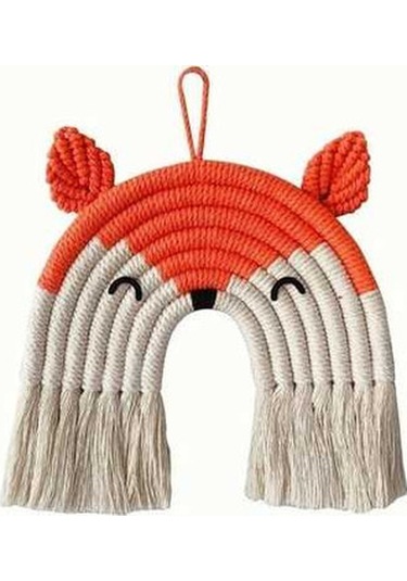 Novahub Tilki Ayı Gökkuşağı Geyik El Dokuma Bulut Odası Dekor Goblen Fx, Çocuk Odası Hediyesi Fx