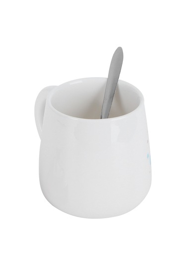 Geeroyoo Teknik Unicorn Desenli Seramik Bardak, 450ml Kapasite, Kapak Ve Kaşık İle, Ev Ofis Okul Uygun, Hediye Paketiyle Diğer