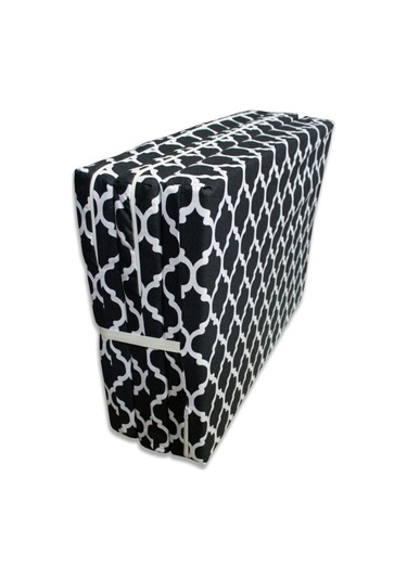 Katlanir Kamp Yataği Çadir Yataği 70x180 6 Cm Işbir Gri Kalin Sünger Karaçati Model Siyah